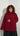T-shirt effet lin bordeaux