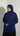 Sous-pull à cagoule intégrée manches longues bleu marine