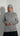 Sous-pull à cagoule intégrée manches longues gris chiné