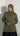 Sous-pull à cagoule intégrée manches longues kaki
