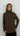 Sous-pull à cagoule intégrée manches longues café
