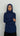 Sous-pull à cagoule intégrée manches longues bleu marine